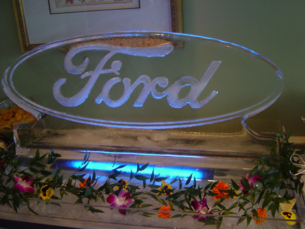 corporate logo ice sculpture