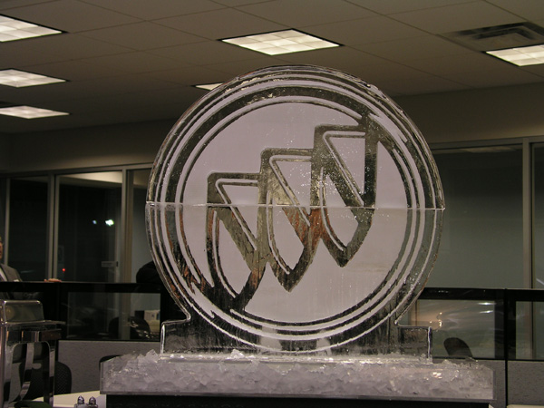 corporate logo ice sculpture